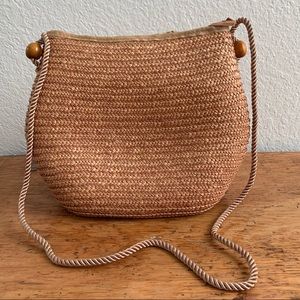 Vintage Lord & Taylor Wicker Woven Shoulder Bag